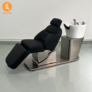 Poltrona Professionale per Lavaggio Capelli con Base in Fibra di Vetro per Arredamento Salone di Bellezza - Product Image 3