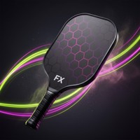 FX Fiberglas Pickleball Raketi Hafif PP Petek Özlü Raket, Yeni Başlayanlar, Yetişkinler ve Çocuklar için Özel Logolu