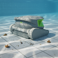 Robot de nettoyage de piscine sans fil de haute qualité, automatique, pour le nettoyage des parois et des lignes d'eau, écologique, sans fil, rechargeable, puissant