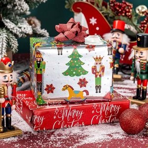 Papel de Regalo Plateado Navideño Reversible con Diseño de Árbol Cascanueces, 17 Pulgadas x 32.8 Pies, Papel para Envolver Regalos y Manualidades - Product Image 3