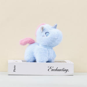 Mini poupée mignonne <span class=keywords><strong>licorne</strong></span> <span class=keywords><strong>en</strong></span> peluche porte-clés pendentif Kawaii dessin animé doux moelleux Peluches peluche Animal jouet sac breloque porte-clés accessoire - Product Image 6