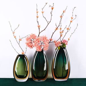 clear Glass <strong>Flower</strong> <strong>Vases</strong> Thick Water Drop Shape Agate Colored Floral Arrangement <strong>Vase</strong> for Home Wedding Centerpiece Decoration - Product Image 1