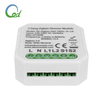 Zomotica-variateur pour variateur électrique 100W, 2 voies, application Tuya, commande sans fil, fil neutre nécessaire, interrupteur Zigbee intégré au mur