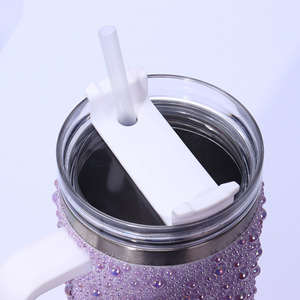 Odm Oem Color Púrpura 40oz Blanco Deporte Vaso Brillo Sublimación En Blanco H2.0 Verde Brillo Botella De Agua Con Tapones De Pajita Perla - Product Image 6