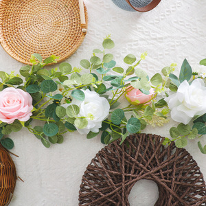 Guirnaldas de Rosas Artificiales Xinchengzhi, Flores de Seda Plástica, Accesorios para Fotografía de Bodas al Aire Libre, Decoraciones para el Hogar - Product Image 3