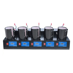 Máquina de Prensa de Calor para Tazas de 5 Estaciones, Prensa de Sublimación para Vasos de 11oz*5, Superficie Curva, Impresión por Transferencia DIY - Product Image 1