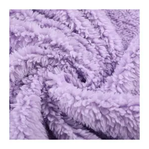 New arrival 100% Polyester united chenille coral fleece fabric without bond for blanket bathrobe carpet