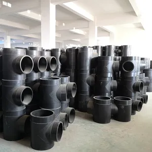 PUHUI China Manufacturer DN125/DN140/DN160/DN180 Butt Fusion Equal Tee For Drainage