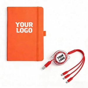 Carnet de notes en cuir PU promotionnel en gros, avec logo personnalisé, cadeau d'affaires, couverture rigide, avec bande élastique - Product Image 1