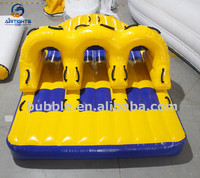 Jouet gonflable de sport aquatique de différentes tailles, bateau à bande gonflable remorquable et excitant