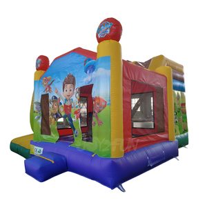 Joy2fun JC4-14 Castello Gonfiabile Blu all'Ingrosso a Tema <span class=keywords><strong>Paw</strong></span> <span class=keywords><strong>Patrol</strong></span> con Scivolo e Combo per Bambini e Adulti, Capacità 10 Persone - Product Image 1