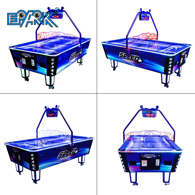 Mesa de Hockey de aire operada por monedas, juego deportivo Arcade de aire para 2 jugadores