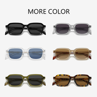 Lunettes de soleil polarisées carrées haut de gamme OEM en gros, anti-reflet UV400, en faux acétate, de créateur, pour hommes et femmes