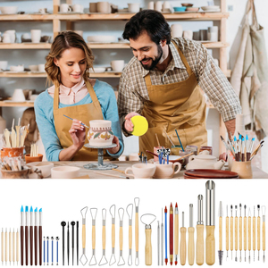 <span class=keywords><strong>Kit</strong></span> d'outils de poterie Bview Art 62 pièces, outils de modelage et de <span class=keywords><strong>sculpture</strong></span> de l'argile avec sac de rangement, outil de <span class=keywords><strong>sculpture</strong></span> et de gravure - Product Image 6
