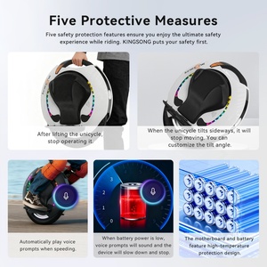 Monowheel EUC 16S Pro thông minh kết nối âm nhạc tự cân bằng xe tay ga 16 inch 1200W động cơ một bánh 40 km/h tốc độ mô-men xoắn của 80 nm - Product Image 4