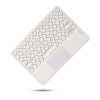 Keyboard nirkabel 2.4g harga pabrik dengan touchpad gigi biru Spanyol mini teclado keyboard isi ulang untuk tablet