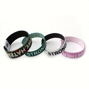 Fashion Wholesale Fabric <b>Bracelet</b> Elastic Wristband with Custom logo - Product Image 2