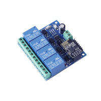 ESP8266 12V WiFi Smart Home IoT Relay Commutateur de télécommande à quatre voies avec application mobile pour la domotique