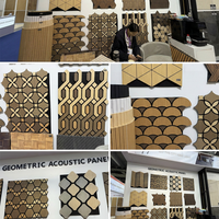 Panneau mural acoustique décoratif en fibre de polyester et grille MDF, absorbant le son, pour fond de scène de conférence et salle de théâtre