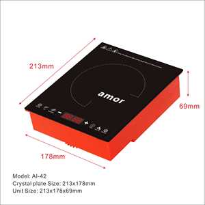 Mini Cocina de Inducción Comercial Amor con Carcasa Roja para Restaurantes, Hoteles y Buffets - Product Image 2