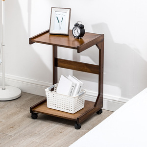 Mesita de noche de madera con ruedas para uso junto a la cama, mesa auxiliar pequeña para el hogar, para adultos - Product Image 2