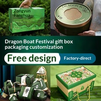 Boîte Cadeau Fête des Bateaux-Dragons 2026 – Emballage Zongzi Personnalisé – Boîte Vide Portable Haut de Gamme pour les Fêtes – Impression de Logo sur Papier Spécial