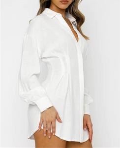 Blusa <span class=keywords><strong>de</strong></span> punto transpirable <span class=keywords><strong>de</strong></span> <span class=keywords><strong>manga</strong></span> <span class=keywords><strong>larga</strong></span> con cuello mandarín, estilo casual y suelto, color nude, con botones, <span class=keywords><strong>para</strong></span> mujer, venta al por mayor <span class=keywords><strong>para</strong></span> chicas. - Product Image 2