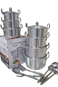 Olla Grande <span class=keywords><strong>de</strong></span> Aluminio <span class=keywords><strong>de</strong></span> Alta Calidad para Sopa y Caldo, con 2 Asas y Tapa, para Cocinas <span class=keywords><strong>de</strong></span> Gas e Inducción, Venta al por Mayor para Papúa Nueva Guinea - Product Image 1