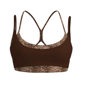 Reggiseno Sportivo OEM Personalizzato, Traspirante, ad Asciugatura Rapida, Elasticizzato in Quattro Direzioni, con Spalline Incrociate, Supporto Medio, Design Bicolore a Doppio Strato - Product Image 4