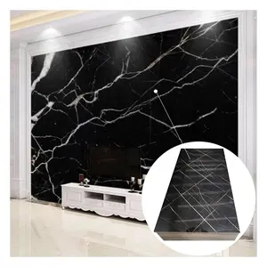 Panel de pared interior de lámina de mármol UV PVC 3D impermeable ecológico