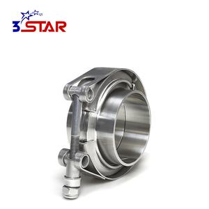 Collier de serrage d'échappement réglable à dégagement rapide en acier inoxydable 304 poli argenté de 1,5 à 6 pouces - Product Image 2