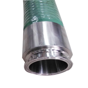 Tuyau pharmaceutique en silicone SQ010 3/8 38 mm 50 mm avec embouts en acier inoxydable AISI et Triclamp, qualité alimentaire, tressé - Product Image 1