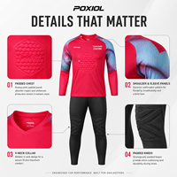 Maillot de Gardien de But de Football Personnalisé Sublimé, Manches Longues Rembourrées, Séchage Rapide, Entraînement, Commandes en Gros pour Équipes avec Logos et Noms, Coupe Durable