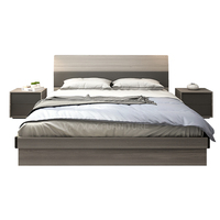 Boîte de rangement de meubles de maison lit en bois avec gazlift mdf lit double double