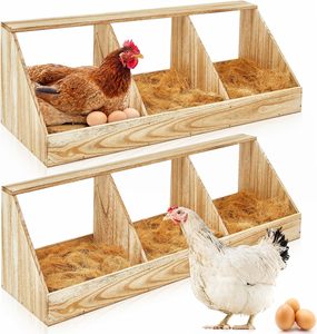 Nichoir à poulet Compartiment <span class=keywords><strong>Poulailler</strong></span> en bois Boîtes à œufs de ponte Support mural polyvalent pour <span class=keywords><strong>poules</strong></span> Canard Volaille Nid à poulet - Product Image 1