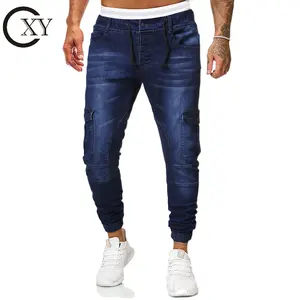 Quần Jean Nam Tùy Chỉnh Giá Rẻ: Quần Bò Và Quần Jean Denim Ống Suông Có Dây Rút Thường Xuyên