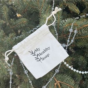 Manufacturer Organic Cotton <b>Drawstring</b> Bags Custom Printed Logo Bag Minimalist Style Eco Muslin Cotton Jewelry Packaging <b>Pouch</b> - Product Image 1