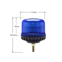 Baliza de Techo Plana con Montaje de un Solo Perno, Certificación ECE R65 TB2, Resistente a la Intemperie IP66 para Grúas y Camiones Volquete