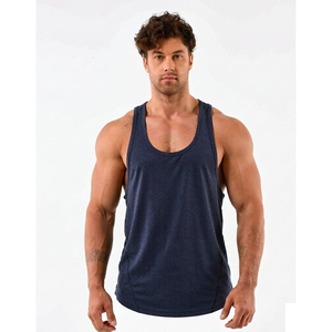 Camisetas de Gimnasio Personalizadas con Logotipo para Hombre, Camisetas Deportivas de Punto Informal, 100% Algodón Transpirable, Camisetas de Tirantes para Hombre, Camisetas Deportivas para Fitness - Product Image 1