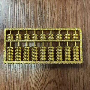 Juego de regalo de ábaco dorado, soporte de estilo chino, adorno decorativo para la apertura de negocios u oficina - Product Image 1