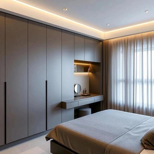 Armario Moderno de Madera de Abedul con 3 <span class=keywords><strong>Cajones</strong></span> y 2 Estantes, Ecológico, Duradero, con Cerradura, Altura Ajustable de 2m-5m, Almacenamiento para Dormitorio y Hogar - Product Image 1