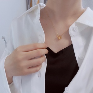 Cute Cool Cartoon Mickey <b>Mouse</b> Charms Pendant Stainless Steel Gold Plated Triple Layer Chain Necklace Party Wedding Anniversary - Product Image 4