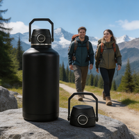Gobelet isotherme anti-fuite, idéal pour les voyages, avec paille dorée, pour les escapades de week-end