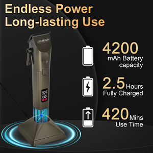 <span class=keywords><strong>Tondeuse</strong></span> électrique sans fil USB professionnelle tondeuses coiffeur toilettage Machine lames en céramique Support anglais Logo personnalisable pour - Product Image 3
