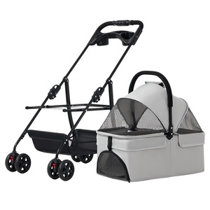 Poussette de voyage pliable pour animaux de compagnie de grande taille, chariot de jogging pour chiens et chats de taille moyenne à grande - Product Image 5