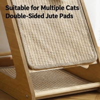 Arbre à chat de luxe en bois, griffoir vertical triangulaire, résistant à l'usure, sans éclats, à fixer au mur, protection anti-griffures pour canapé