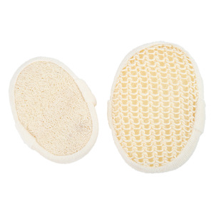 Oval Loofah <b>Bath</b> Sponge Natural Exfoliating <b>Scrubber</b> For Body Cleaning - Product Image 1