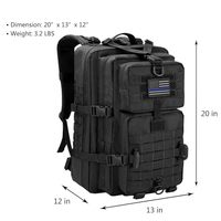 Sac à dos tactique 35L, imperméable, pour randonnée, camping, voyage, avec grande capacité de rangement, sangles Molle, logo personnalisé OEM