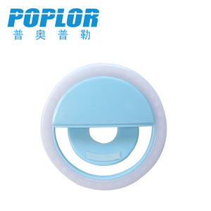 Lampe LED pour téléphone, rechargeable par USB, 3 niveaux de luminosité, lampe à clipser ronde pour selfie, pour diffusion en direct et photographie - Product Image 4
