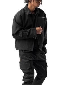 Hot Sale Best Quality <b>Denim</b> Canvas Retro Vintage Fashion <b>Men</b> Custom Mechanic Worker <b>Jacket</b> - Product Image 4